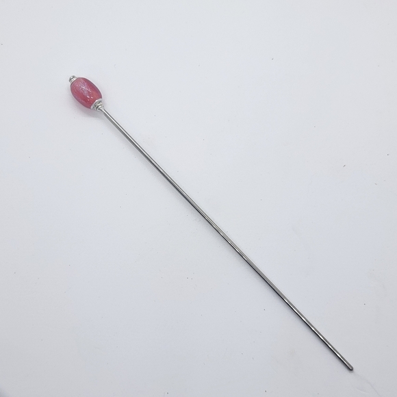 Glimmercore Crimson Spell  Stainless Steel Hair Stick Red Sparkle Charm Updo Pin - Picture 5 of 6